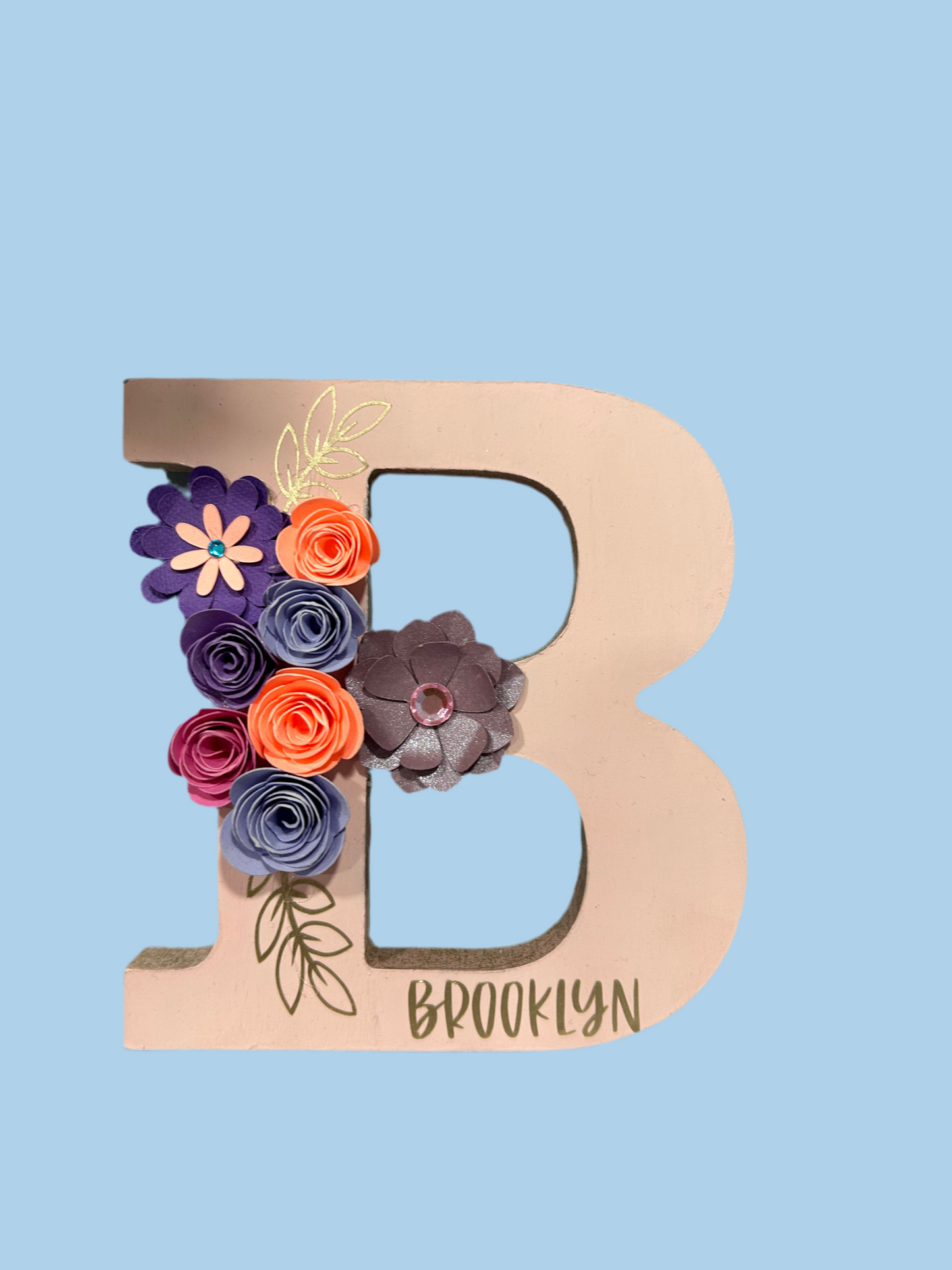 🌸 Personalized Wooden Letter Keepsake – Made with Heart & Purpose 🌸