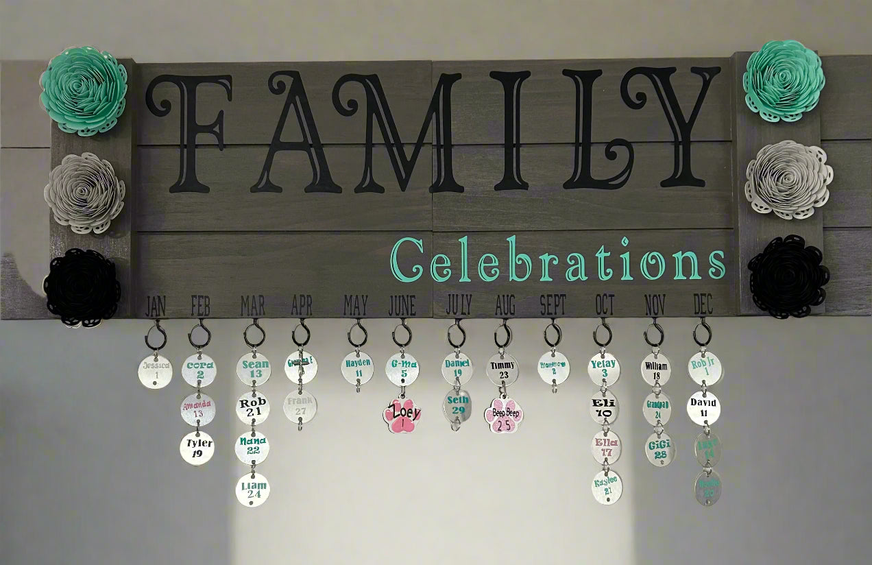 🌿 Custom Wooden Family Celebrations Plaque – A Tribute to Every Life You Cherish 🌿