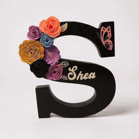 🌸 Personalized Wooden Letter Keepsake – Made with Heart & Purpose 🌸